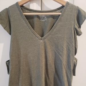 Time and Tru Green Ruffle Tank